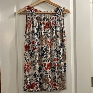 Like new floral Loft tank sleeveless size S